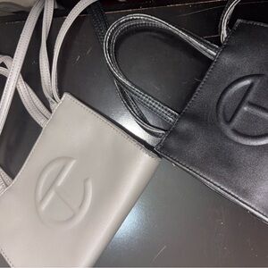 2 used telfar Black and Gray Designer Handbags